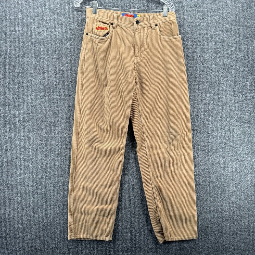 Empyre Corduroy Pant Womens 27 Tan High Rise Tapered Relaxed Grunge Baggy Casual